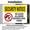 Signmission No Guns Allowed Beyond This Point OSHA Security Notice Sign, Vinyl Decal, 10in W x 7in L, 2PK OS-2PACK-SN-D-710-L-11611 - alternate 3
